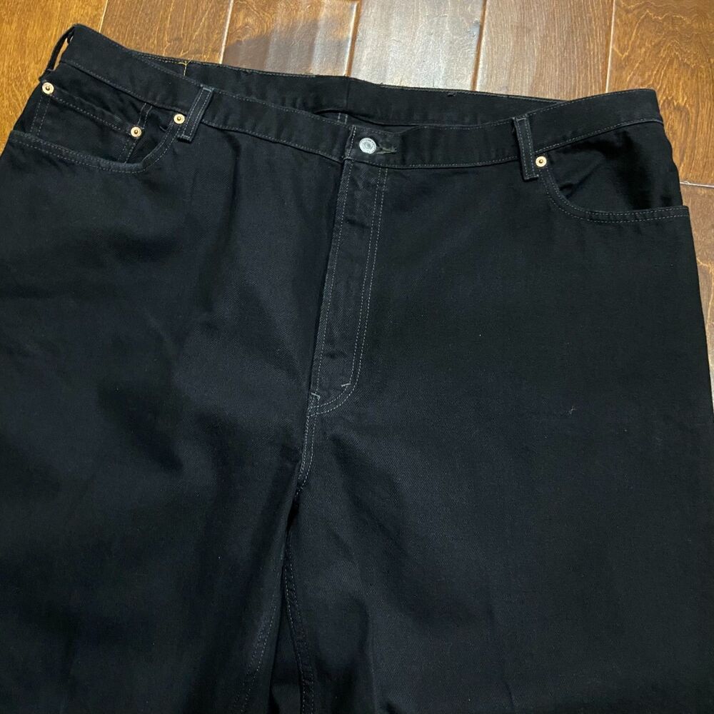 Levi's 560 Comfort Fit Relaxed Black Denim Jeans Big & Tall Mens Size 50 x 32 - Picture 3 of 10